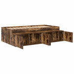 Storage Bed Frame Smoked oak 100 x 200 cm Engineered wood 3335185