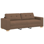 ZNTS 3-Piece Sofa Set with Cushions - Brown Fabric 3324632