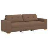 ZNTS 3-Piece Sofa Set with Cushions - Brown Fabric 3324632
