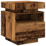 Bedside Cabinets with LED Lights 2 pcs Old Wood 40x39x48,5 cm 857659