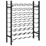 Wine Rack for 48 Bottles Black Metal 289563