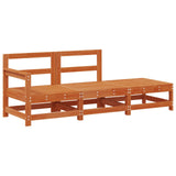 Sectional Sofa Units 3 Piece Wax Brown Solid Pine Wood 865501