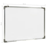 Magnetic Dry-erase Whiteboard White 90x60 cm Steel 146633