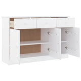 Sideboard ALTA White 112x35x73 cm Solid Wood Pine 353938