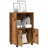 Rolling Cabinet Old Wood 55x40x91 cm Engineered Wood 853189