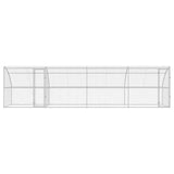 Dog Kennel 4 pcs Silver 8 x 2 x 2 m Galvanised steel 3368340
