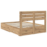 Bed Frame with Drawer with Headboard Manual Engineered Wood 3411650