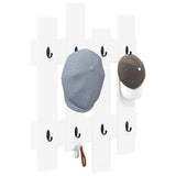 Wall-Mounted Coat Rack White 60 x 3 x 82 cm Engineered wood 874475