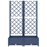 Garden Planter with Trellis Blue Grey 80x40x121.5 cm PP 318250