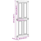 Barn Door Corona White 80 x 210 cm Solid Pine Wood 42021202