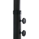 Parasol Black Polyester fabric, Aluminium pole and ribs Extra Large 47302