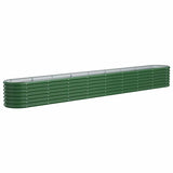 Garden Raised Bed Galvanised Steel 332x40x36 cm Green 318883