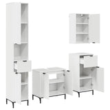 Bathroom Furniture Set High Gloss White Engineered wood, Metal 3393117