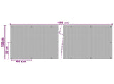 Balcony Screen with Eyelets 400 x 100 cm Poly Rattan Black 42032651