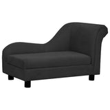 Dog Sofa with Pillow Black 83x44x44 cm Plush 171102