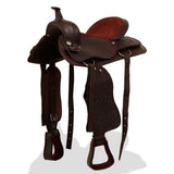 Western Saddle. Headstall&Breast Collar Real Leather 15" Brown 91347
