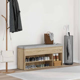 Shoe Bench Sonoma Oak 102x30.5x45 cm Engineered Wood 859138