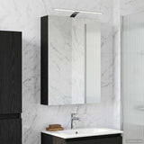 Bathroom Mirror Cabinet Black Oak 50 x 14.5 x 70 cm 889048