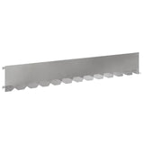 Lawn Edging 30 pcs 102 x 15 x 4 cm Steel Silver 8008777