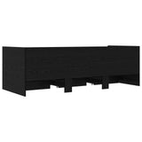 Bed Frame with Storage Black Oak 80 x 200 cm Engineered Wood 3429635