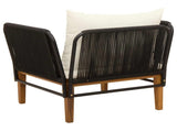 Garden Chair with Cushions Solid Acacia Wood & Rope Natural 42022068