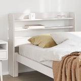 Headboard with Shelves White 100 cm Solid Wood Pine 850960
