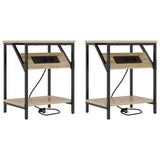Bedside Cabinet 2 pcs Sonoma Oak 38 x 30 x 48 cm 859583