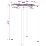 Garden Bar Table White and Black 60 x 60.5 x 105 cm 901772