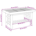 ZNTS Coffee Table 70x45x36 cm Bamboo 368045