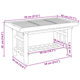 ZNTS Coffee Table 70x45x36 cm Bamboo 368045