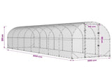 Chicken Coop Silver 800 x 200 x 200 cm Galvanised Steel 3434678