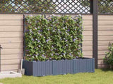 Garden Planter 3 pcs LiGht Grey 120 x 40 x 143 cm PP 42002886