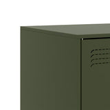 TV Cabinets 2 pcs Olive Green 67x39x44 cm Steel 841640
