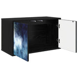 Wall-mounted TV Cabinet RAALTE 69 x 33 x 40 cm Black Oak 8007116