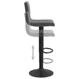 Bar Stools 2 pcs Dark Grey Velvet 333732