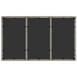 Garden Table with Glass Top Light Grey 150x90x75 cm Poly Rattan 368125
