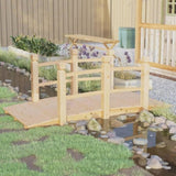 Garden Bridge with Railings 150x67x56cm Solid Wood Spruce 363355