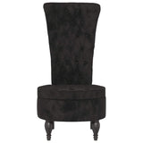 Slipper Chair Black 56.5 x 70 x 110 cm Velvet 42020690