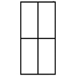 Walk-in Shower Screen Frosted Tempered Glass 90x195 cm 145690