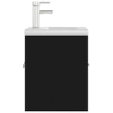 Sink Cabinet with Built-in Basin Black Engineered Wood 3071262