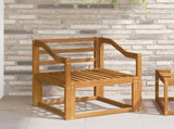 Outdoor Sofa Solid Acacia Wood Natural 3436246