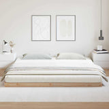 Floor Bed Frame Natural 180 x 220 cm Solid Pine Wood 869756