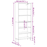 Highboard Concrete Grey 69.5x32.5x180 cm Engineered Wood 3189593