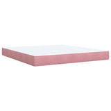 Box Spring Bed with Mattress Pink 180x200 cm Velvet 3285304