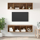 TV Cabinet Set Wall-mounted 3 pcs Old Wood Engineered Wood 3393411