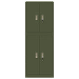 Storage Cabinet 2 pcs Olive Green 60 x 40 x 160 cm Steel 3438751