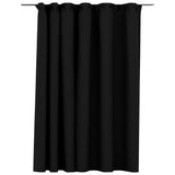 Linen-Look Blackout Curtain with Hooks Anthracite 290x245 cm 321167