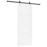 Sliding Door ORKDAL 93 x 232 cm Engineered Wood White and Black 3450219
