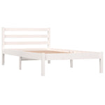 Bed Frame without Mattress 90x190cm White Single 810396