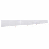 Wind Screen Sand White Non-woven fabric and wood 1200 x 80 cm 47186